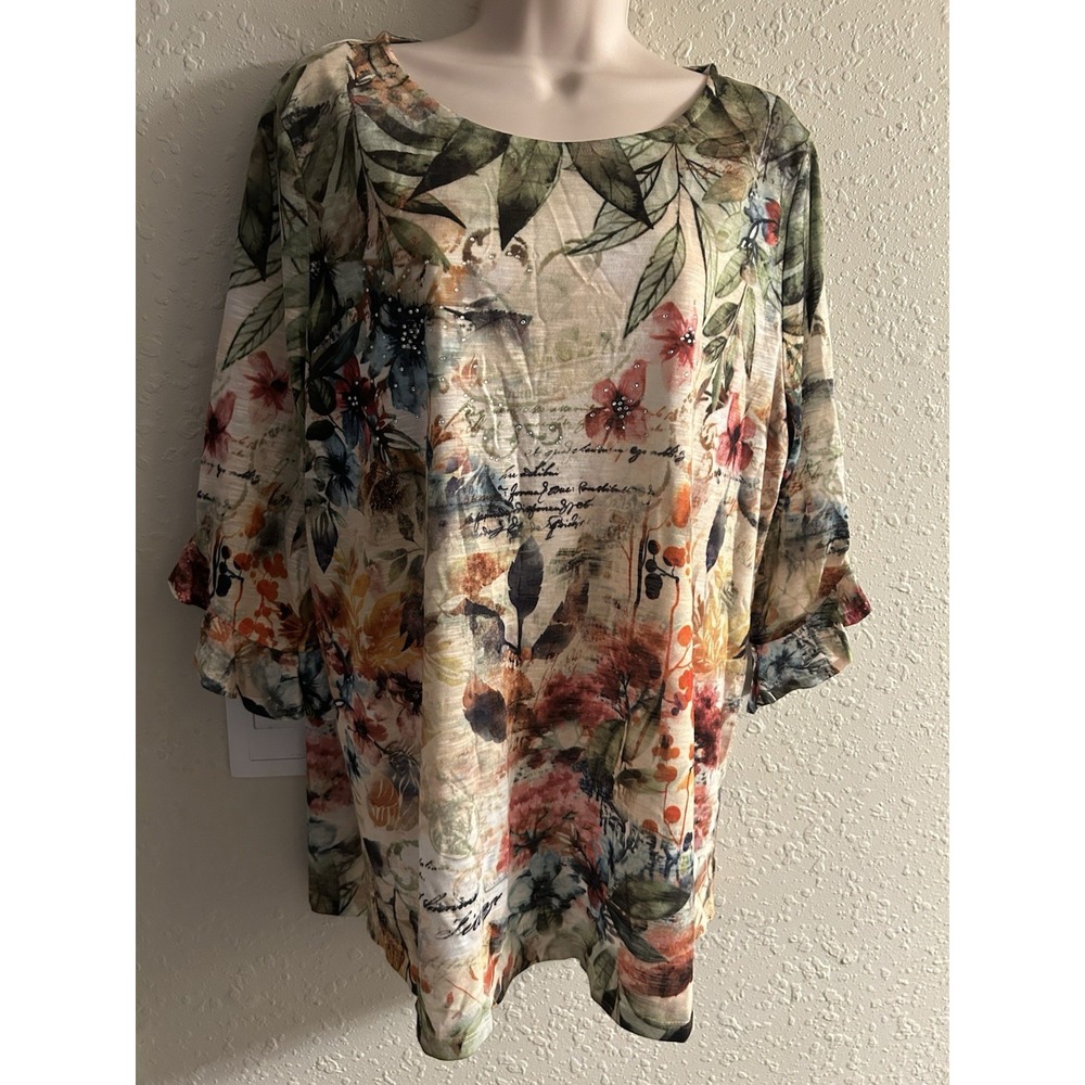 New XL Time & Tru Bedazzled Top #395*8**